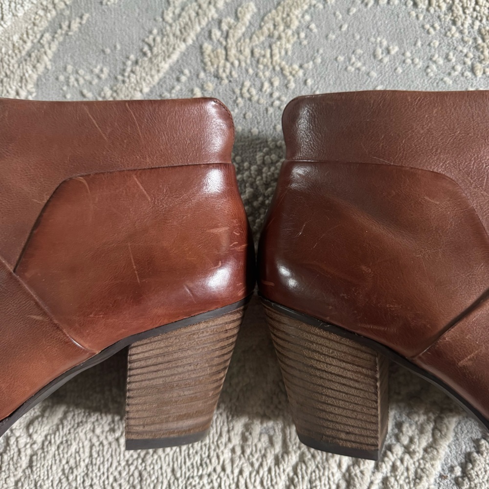 Paul Green Chestnut Leather Ankle Boots - Picture 3 of 12